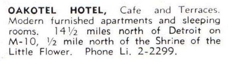 Oakotel Hotel - Vintage Postcard
